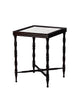 British Colonial Overlay Bamboo Motif Side Table