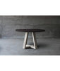 Concrete Dining Table Top with Base -Teak X