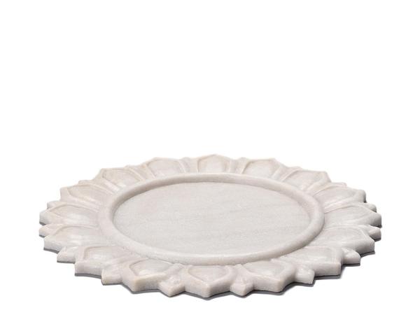 Marble Carved Plate / Charger