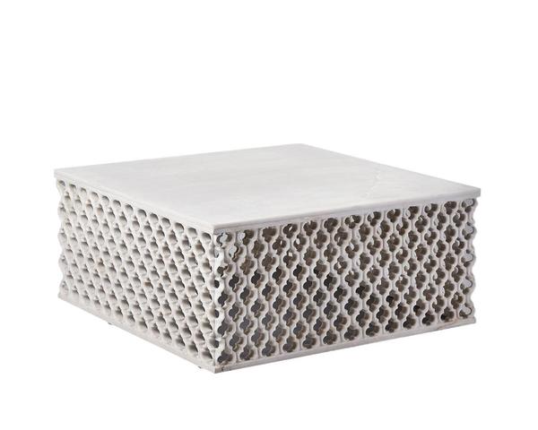 Marble Square Jali Coffee Table