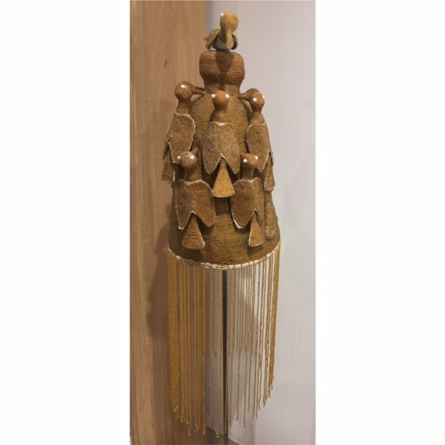 Yoruba Crown -Gold Beaded