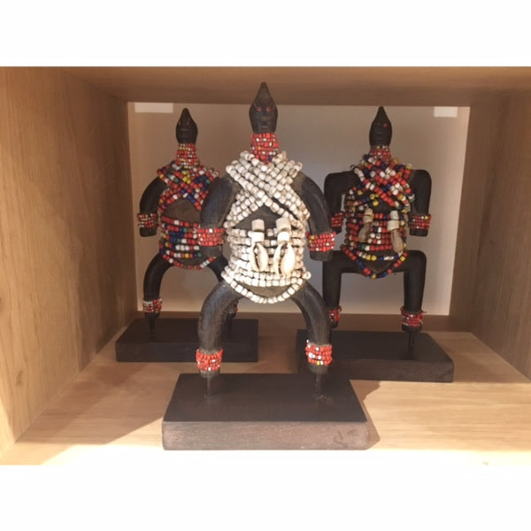 African Beaded Dolls on Stand